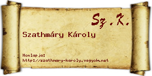 Szathmáry Károly névjegykártya