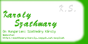 karoly szathmary business card