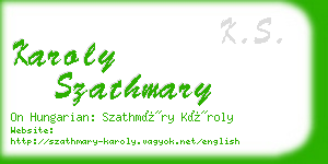 karoly szathmary business card